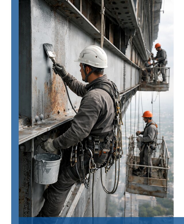 Покраска металлоконструкций на высоте в Юбилейном профессионально