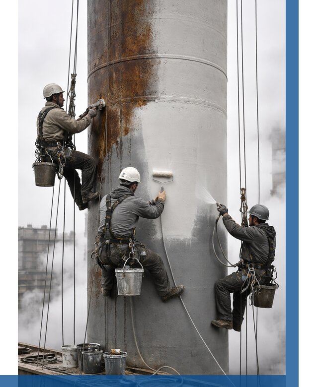 Покраска дымовых труб в Юбилейном от 8758 р. | ВЫСОТНИК-Юбл