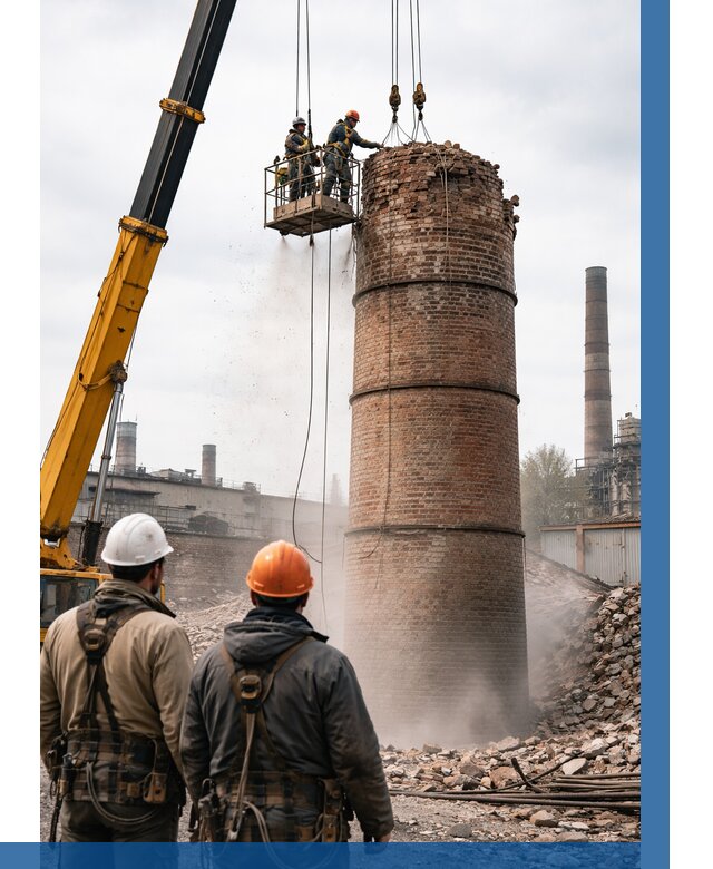 Демонтаж дымовой трубы в Юбилейном от 92727 р. | ВЫСОТНИК-Юбл, смета