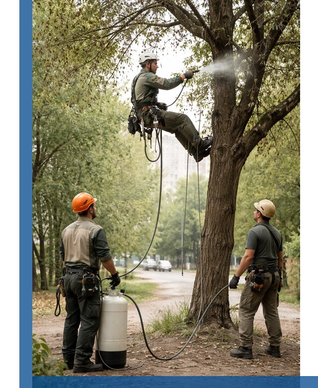 Обработка деревьев от вредителей в Юбилейном профессиональная защита