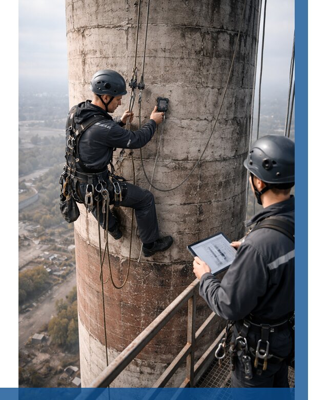Обследование дымовой трубы в Юбилейном от 8242 р. | ВЫСОТНИК-Юбл