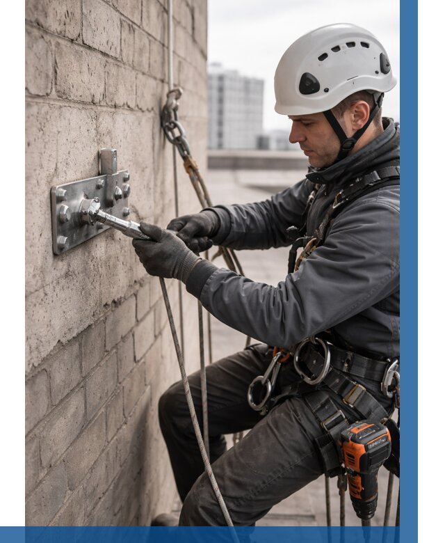 Установка анкерных точек в Юбилейном от 3606 р. | ВЫСОТНИК-Юбл