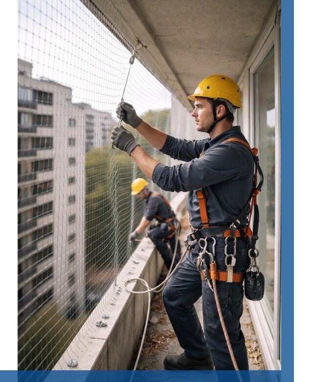 Монтаж сетки от птиц в Юбилейном от 4636 р. | ВЫСОТНИК-Юбл